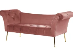 Beliani Divaani Sametti Vaaleanpunainen Nantilly New