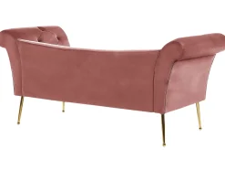 Beliani Divaani Sametti Vaaleanpunainen Nantilly New