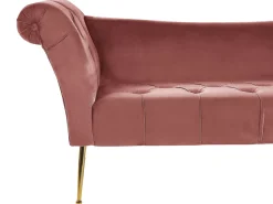 Beliani Divaani Sametti Vaaleanpunainen Nantilly New