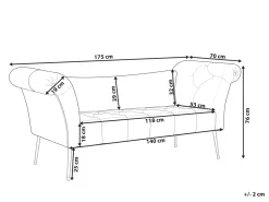 Beliani Divaani Sametti Vaaleanpunainen Nantilly New