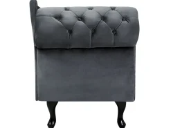 Beliani Divaani Sametti Vasenk. Harmaa Nimes Hot