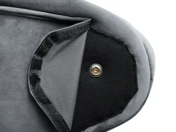 Beliani Divaani Sametti Vasenk. Harmaa Nimes Hot