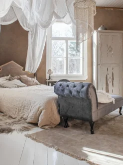 Beliani Divaani Sametti Vasenk. Harmaa Nimes Hot