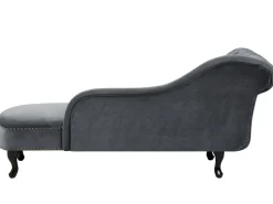 Beliani Divaani Sametti Vasenk. Harmaa Nimes Hot