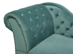 Beliani Divaani Sametti Vasenk. Mintunvihrea Nimes Sale