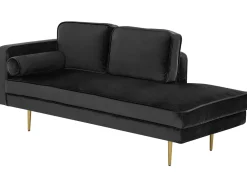 Beliani Divaani Sametti Vasenk. Musta Miramas Sale