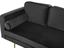 Beliani Divaani Sametti Vasenk. Musta Miramas Sale