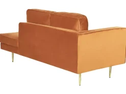 Beliani Divaani Sametti Vasenk. Oranssi Miramas Clearance