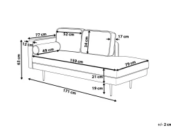 Beliani Divaani Sametti Vasenk. Oranssi Miramas Clearance