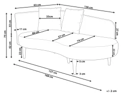 Beliani Divaani Sametti Vasenk. Pastellipinkki Chaumont Fashion