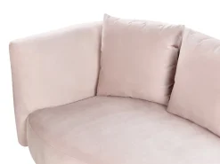 Beliani Divaani Sametti Vasenk. Pastellipinkki Chaumont Fashion