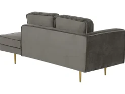 Beliani Divaani Sametti Vasenk. Ruskeanharmaa Miramas Online