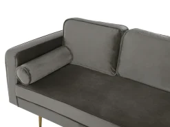 Beliani Divaani Sametti Vasenk. Ruskeanharmaa Miramas Online