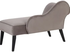 Beliani Divaani Sametti Vasenk. Ruskeanharmaa Biarritz Cheap