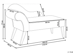Beliani Divaani Sametti Vasenk. Ruskeanharmaa Biarritz Cheap