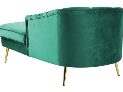 Beliani Divaani Sametti Vasenk. Smaragdinvihrea Allier Best Sale