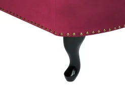 Beliani Divaani Sametti Vasenk. Tummanpunainen Nimes Best