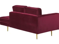 Beliani Divaani Sametti Vasenk. Tummanpunainen Miramas Hot