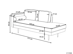 Beliani Divaani Sametti Vasenk. Tummanpunainen Miramas Hot