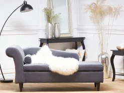 Beliani Divaani Sametti Vasenk. Tummanharmaa Luiro Flash Sale