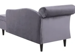 Beliani Divaani Sametti Vasenk. Tummanharmaa Luiro Flash Sale