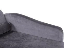 Beliani Divaani Sametti Vasenk. Tummanharmaa Luiro Flash Sale