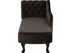 Beliani Divaani Sametti Vasenk. Tummanruskea Nimes Flash Sale