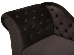 Beliani Divaani Sametti Vasenk. Tummanruskea Nimes Flash Sale