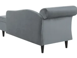 Beliani Divaani Sametti Vasenk. Vaaleanharmaa Luiro Discount