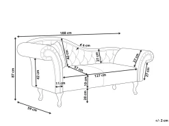 Beliani Divaani Sametti Vasenk. Vaaleanpunainen Lattes Shop