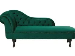 Beliani Divaani Sametti Vasenk. Vihrea Nimes Store