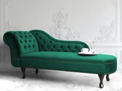 Beliani Divaani Sametti Vasenk. Vihrea Nimes Store