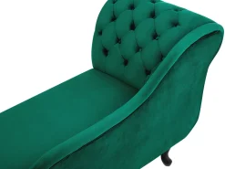 Beliani Divaani Sametti Vasenk. Vihrea Nimes Store