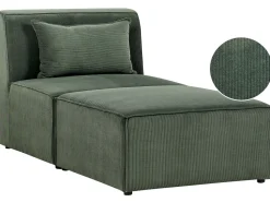 Beliani Divaani Vakosametti Tummanvihrea Lemvig New