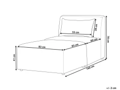 Beliani Divaani Vakosametti Tummanvihrea Lemvig New