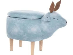 Beliani Elainjakkara Kangas Säilytystila Vaaleansininen 63 X 31 Cm Reindeer Fashion