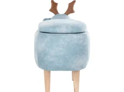 Beliani Elainjakkara Kangas Säilytystila Vaaleansininen 63 X 31 Cm Reindeer Fashion