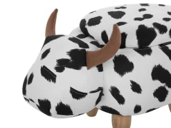 Beliani Elainjakkara Kangas Säilytystila Musta/Valkoinen 60 X 32 Cm Cow Cheap