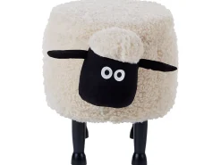 Beliani Elainjakkara Kangas Säilytystila Kermanvalkoinen 55 X 35 Cm Sheep Hot