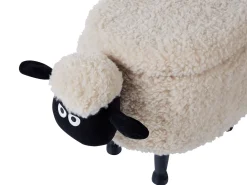 Beliani Elainjakkara Kangas Säilytystila Kermanvalkoinen 55 X 35 Cm Sheep Hot