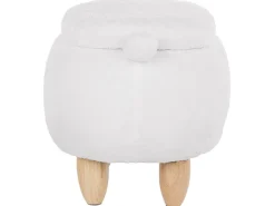 Beliani Elainjakkara Kangas Säilytystila Valkoinen 69 X 30 Cm Bear Best Sale