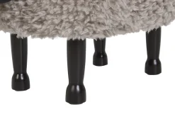 Beliani Elainjakkara Kangas Säilytystila Harmaa 55 X 35 Cm Sheep Hot