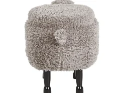 Beliani Elainjakkara Kangas Säilytystila Harmaa 55 X 35 Cm Sheep Hot