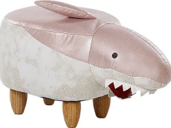 Beliani Elainjakkara Kangas Vaaleanpunainen/Valkoinen 32 X 67 Cm Shark Flash Sale