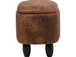 Beliani Elainjakkara Keinonahka Säilytystila Ruskea 32 X 60 Cm Hippo Hot