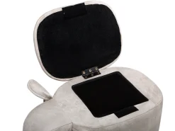 Beliani Elainjakkara Keinonahka Säilytystila Vaaleanharmaa 70 X 32 Cm Elephant Shop