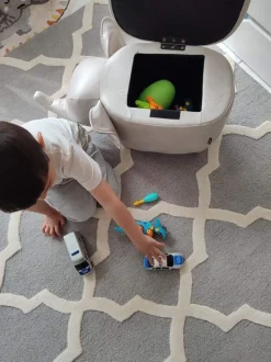 Beliani Elainjakkara Keinonahka Säilytystila Vaaleanharmaa 70 X 32 Cm Elephant Shop