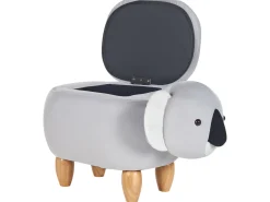 Beliani Elainjakkara Sametti Säilytystila Vaaleanharmaa Coala Flash Sale