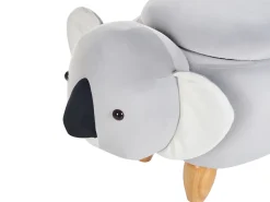 Beliani Elainjakkara Sametti Säilytystila Vaaleanharmaa Coala Flash Sale