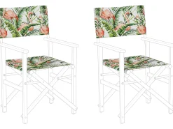 Beliani Flamingokuviollinen Vaihtokangas Puutarhatuoliin 2 Kpl Cine Sale